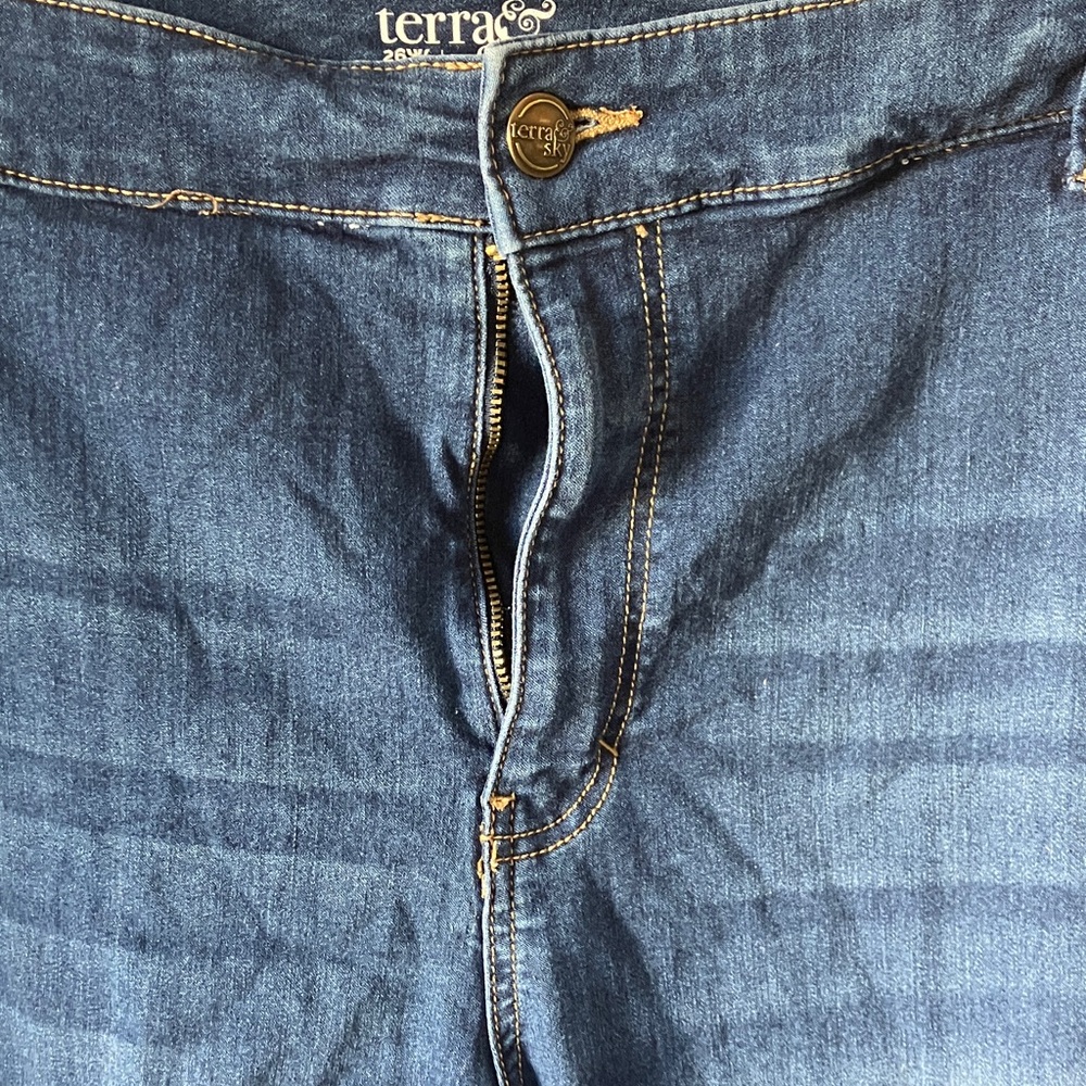 FINAL MARKDOWN Terra & Sky Classic Blue Jeans 26w - Picture 5 of 12